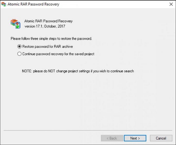 atomic rar password recovery