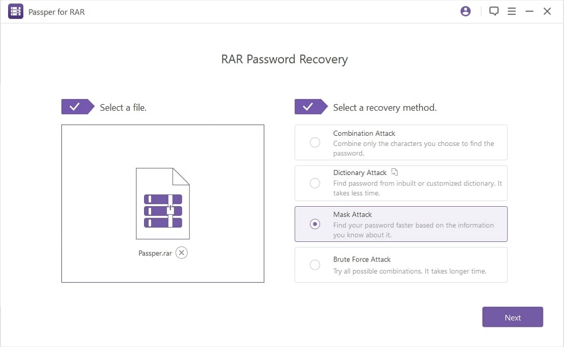 choose one recovery method