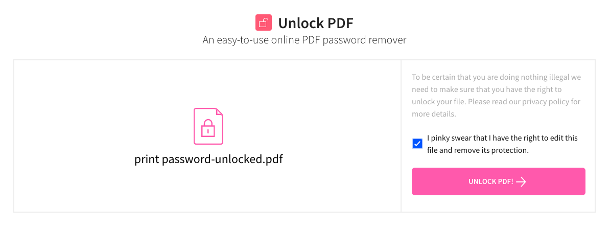 edit secured pdf chrome