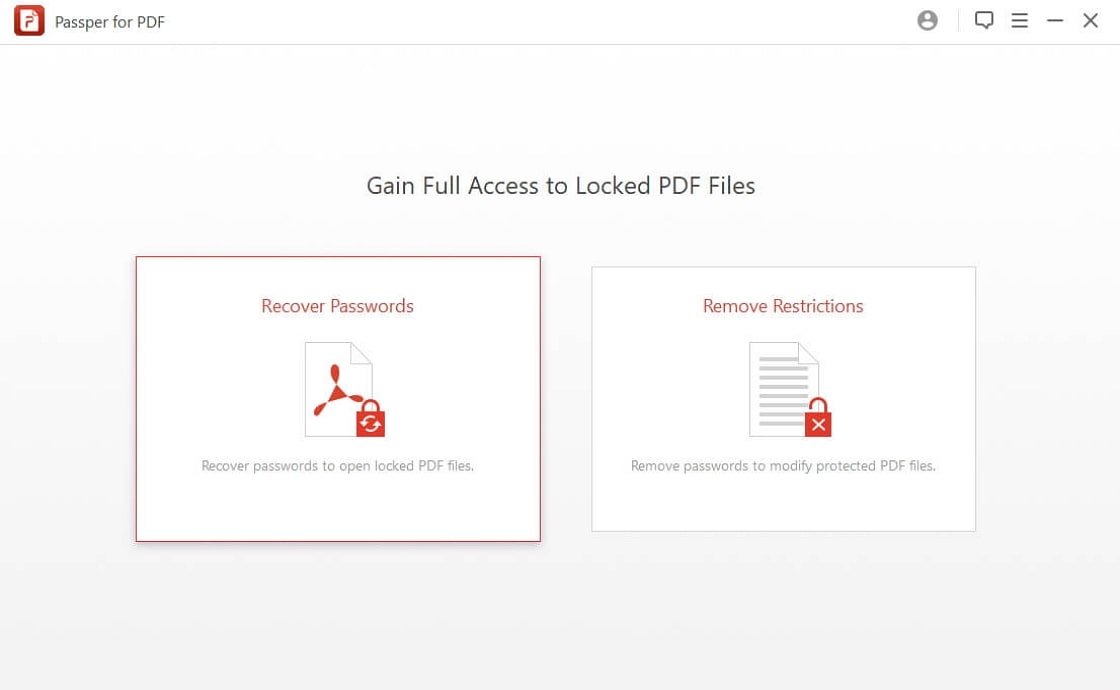 recover passwords pdf step1