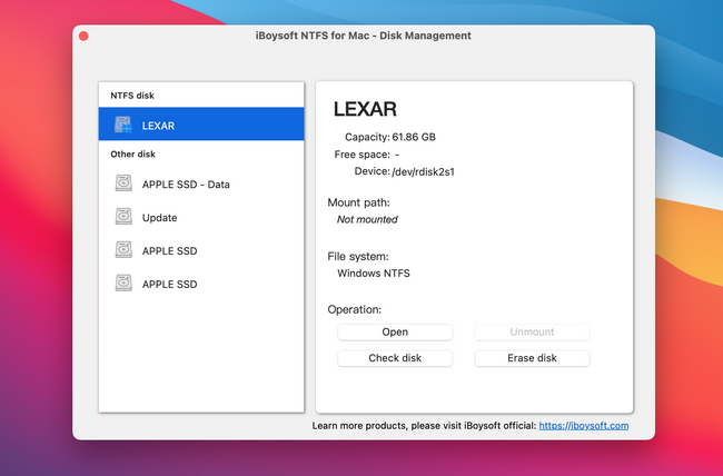 iBoysoft NTFS for Mac