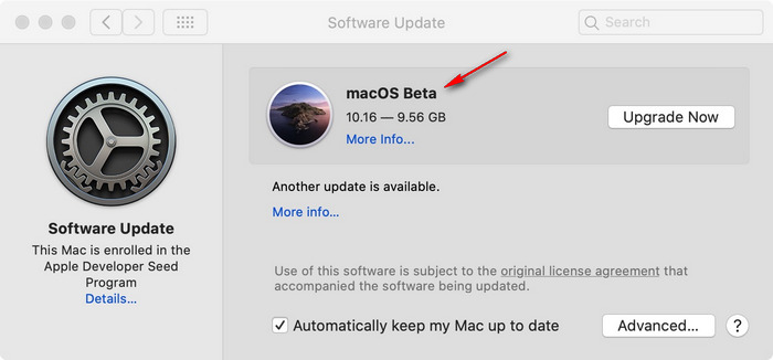 Upgrade to macOS Big Sur Beta