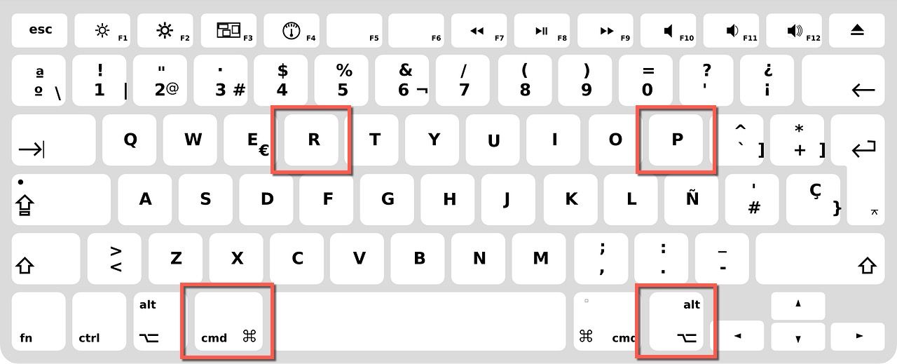 Key combination to reset a Mac\'s NVRAM. 