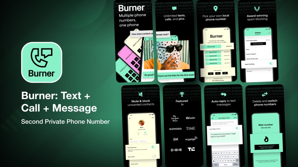 Burner Text   Call   Message