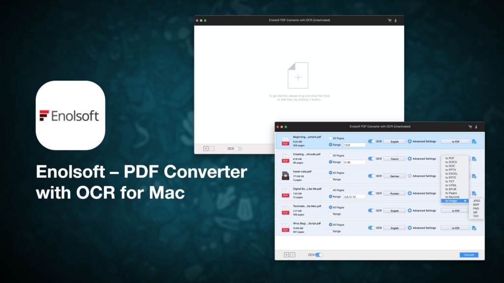 Enolsoft – PDF Converter with OCR for Mac