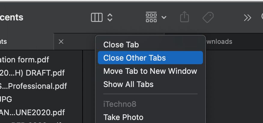 Close Other Tabs Finder