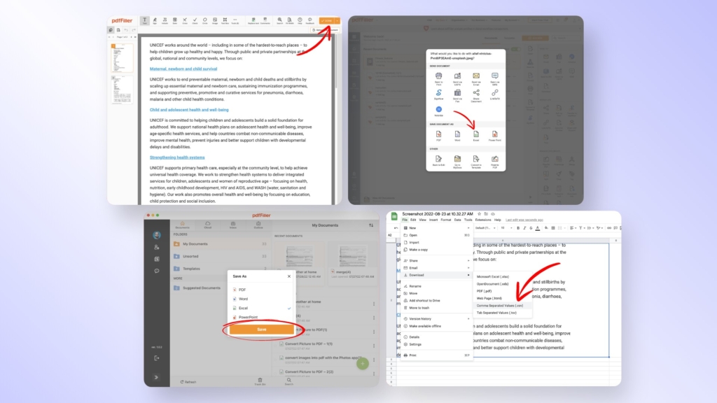 How to convert a PDF to CSV on Mac using PDFFiller