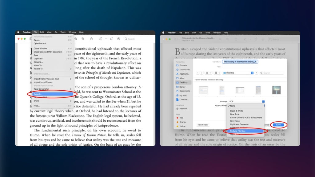 make pdf file smaller mac