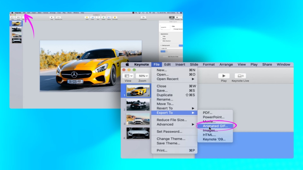 How to make a GIF using Keynote