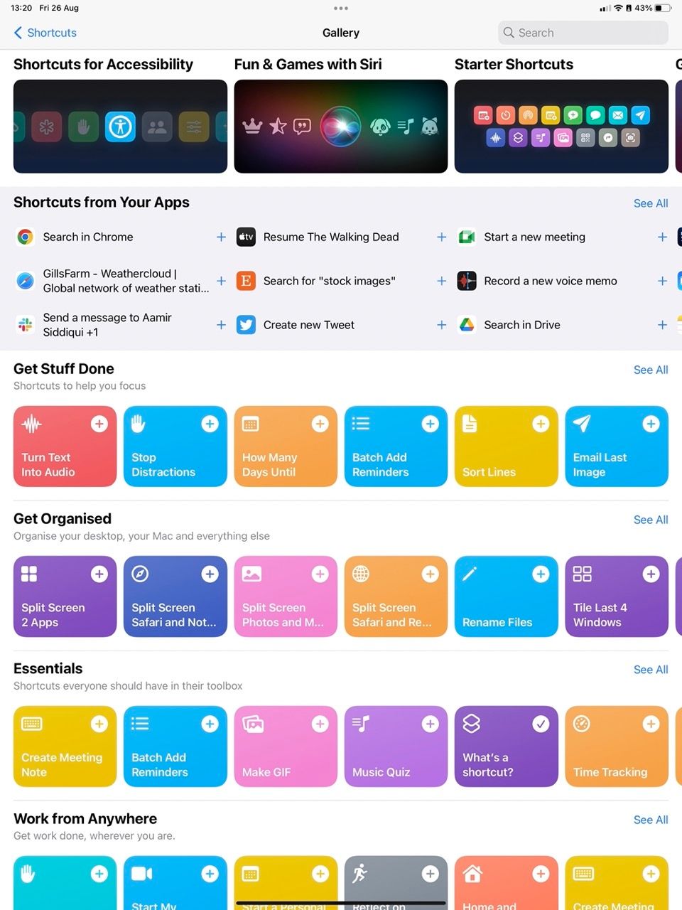 Discover Shortcuts App on iPad 