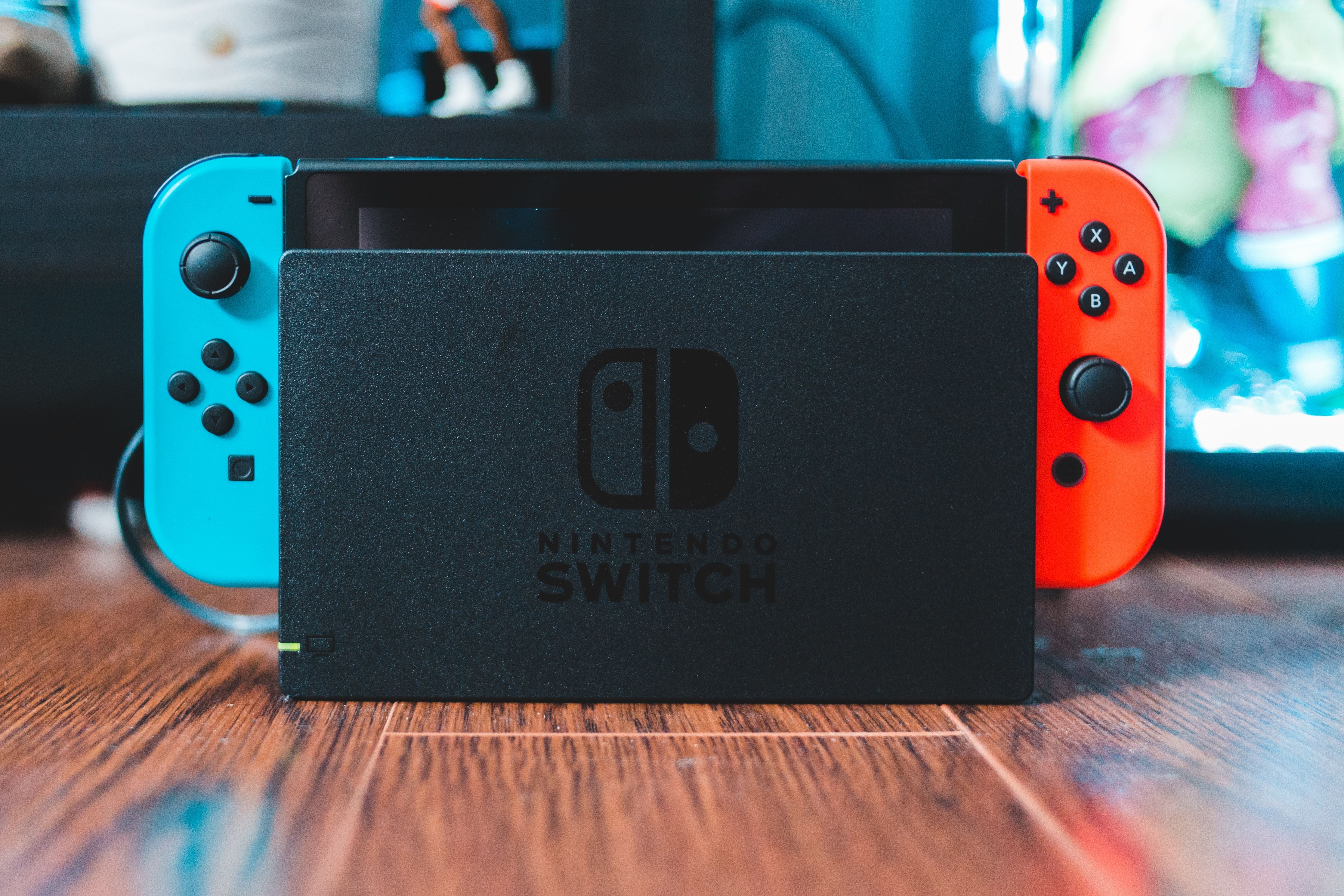 Nintendo Switch in its dock