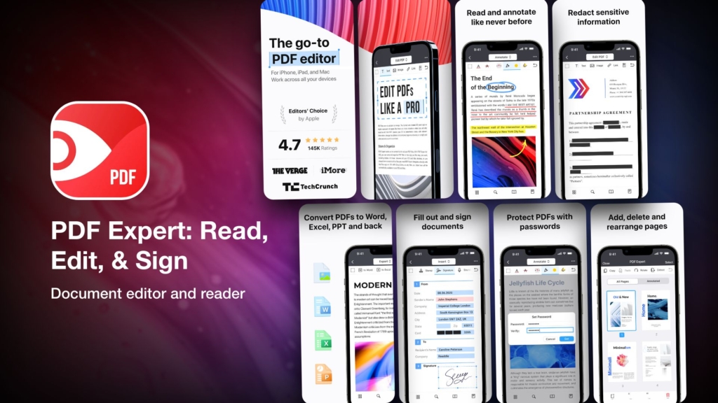 PDF Expert Read, Edit, & Sign-text to pdf app