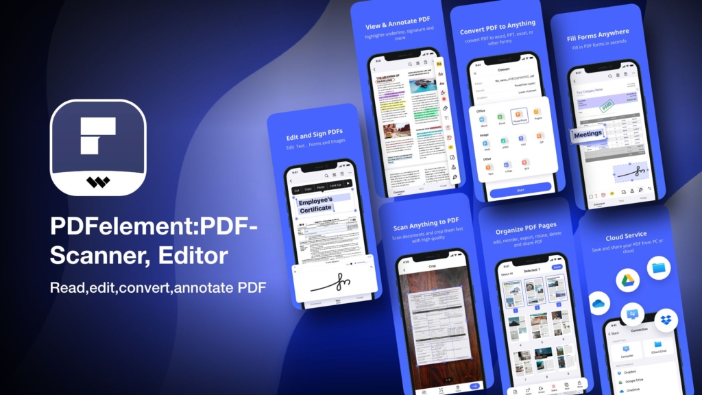 PDFelementPDF Scanner, Editor