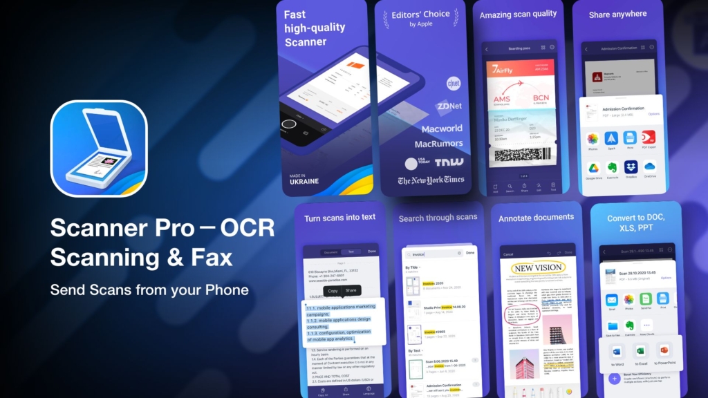 Scanner Pro－OCR Scann-text to pdf apping & Fax