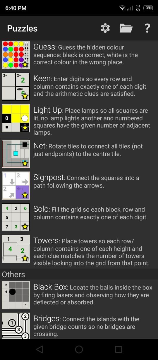 Simon Tathams Puzzles - Puzzle Games Descriptions