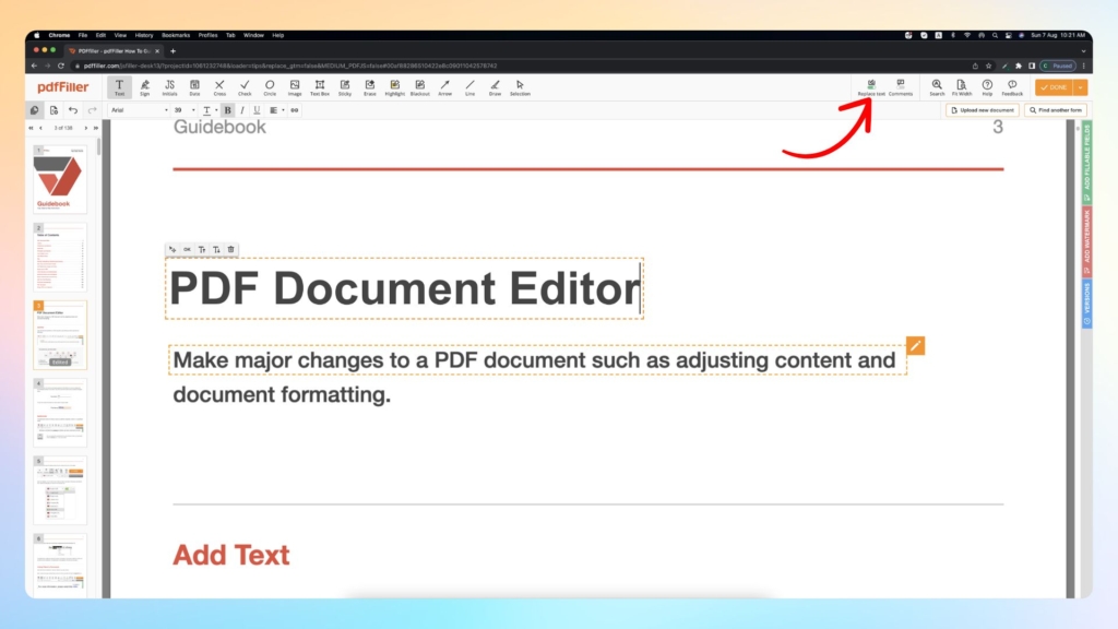 Step-by-step guide on how to edit the Text in PDF on Mac