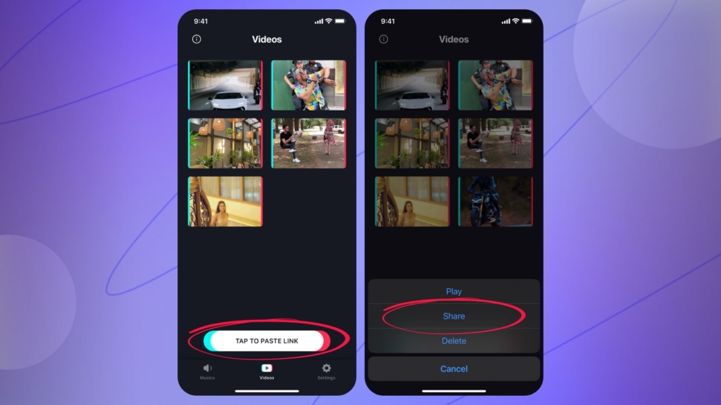 Steps on how to share a TikTok video on Snapchat with the Tik Share 04