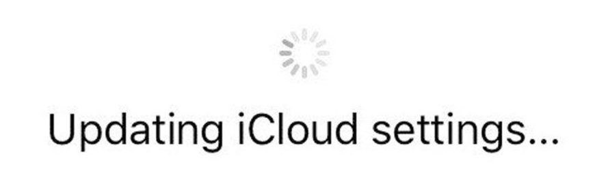 Updating iCloud Settings screen