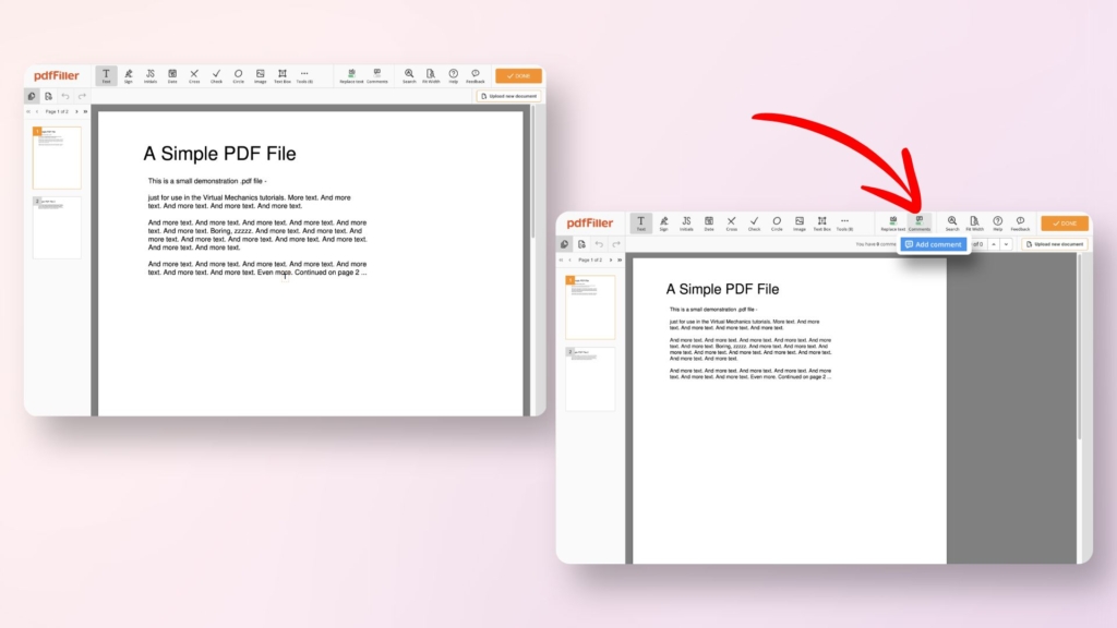 add a comment to a PDF on Mac using the pdfFiller app