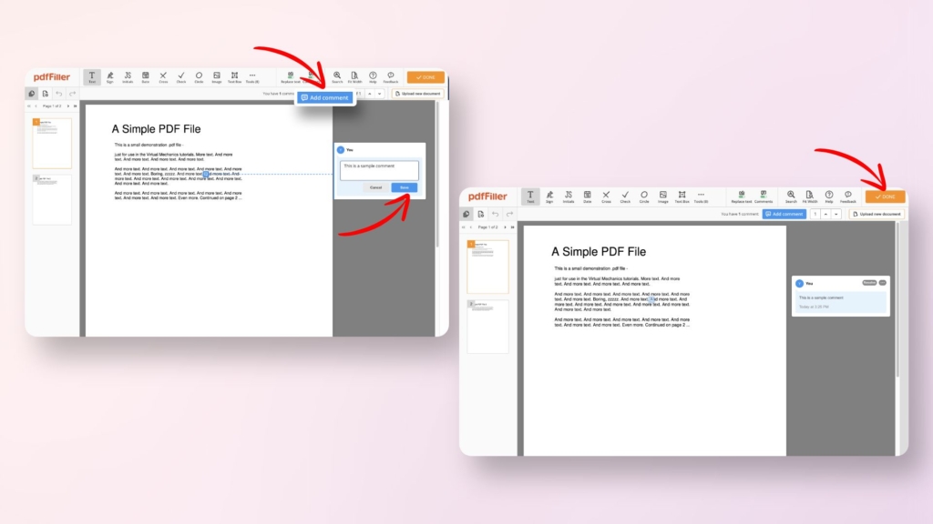 add a comment to a PDF on Mac using the pdfFiller app 02