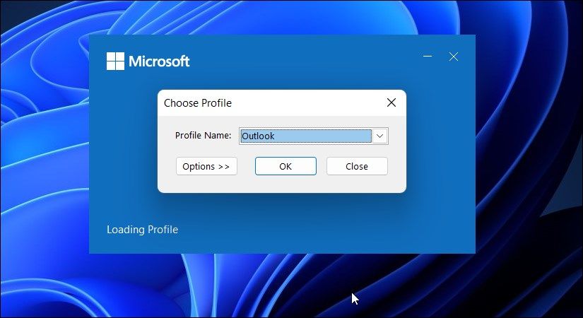 choose profile outlook safe mode