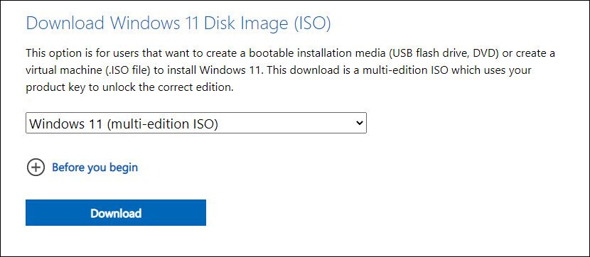 Download Windows 11 ISO