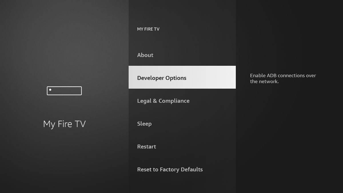 The my fire tv menu in Fire TV