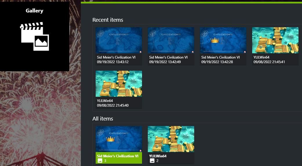 GeForce Experience\'s gallery 