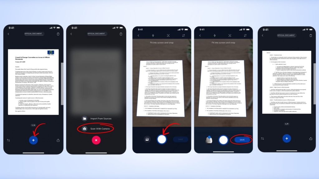 how to add a page to a PDF on iPhone