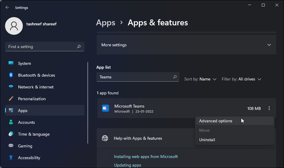 microsoft-teams-app-advanced-options