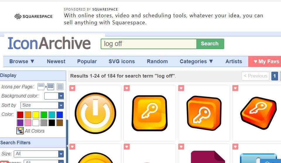 The IconArchive website