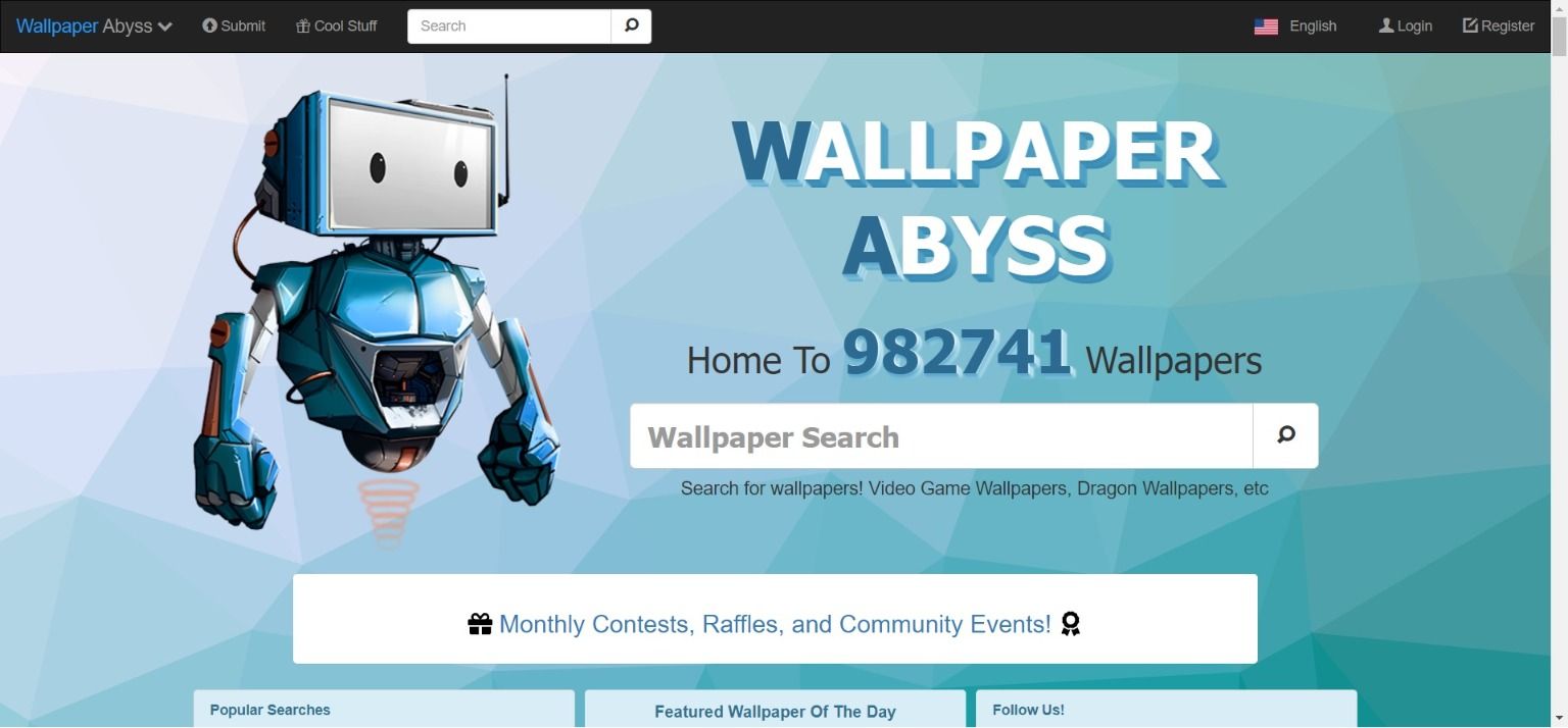 Wallpaper Abyss homepage