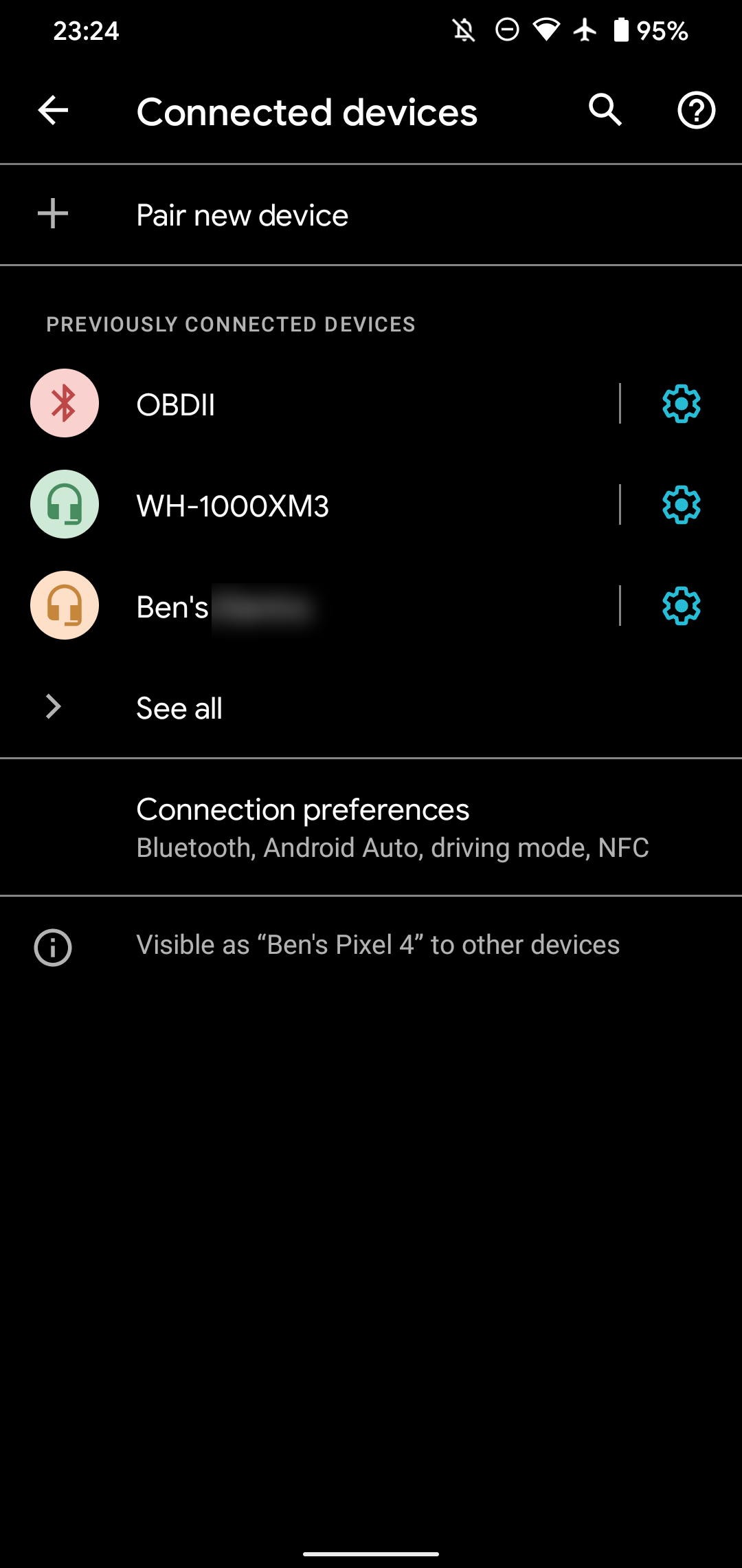 Android Bluetooth Settings