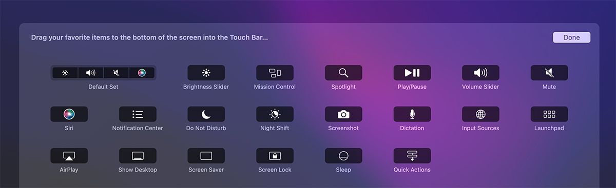 Adding Shortcut for Snipping Tool to Mac\'s Touch Bar