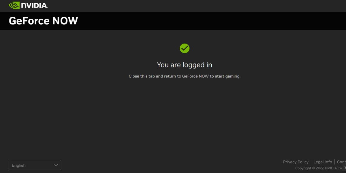 Log in to Nvidia GeForce Now app 3