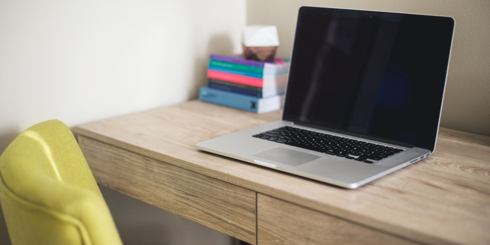 MacBook screen turned off on the desk