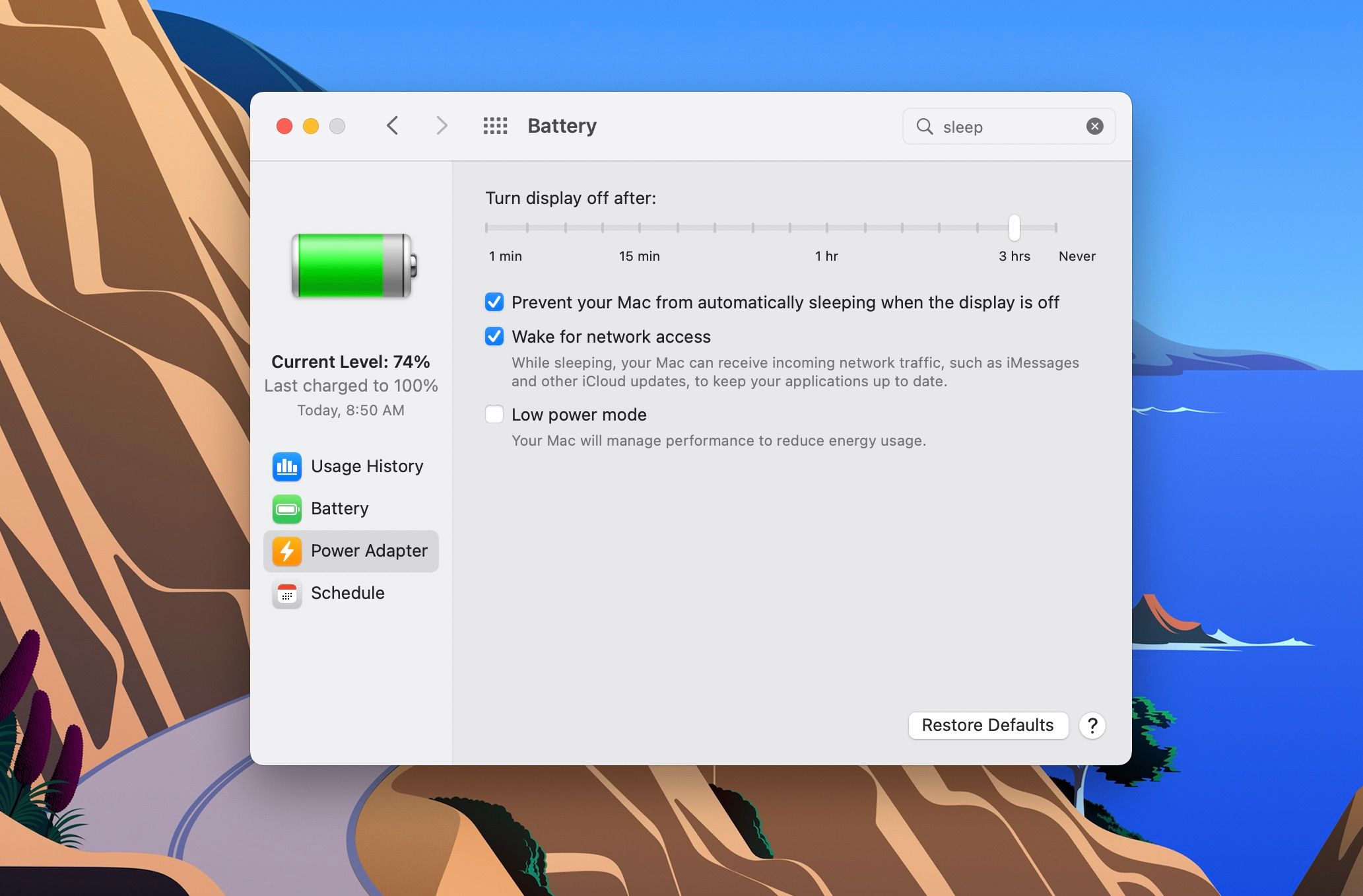 Prevent your Mac from automatically sleeping when the display is off