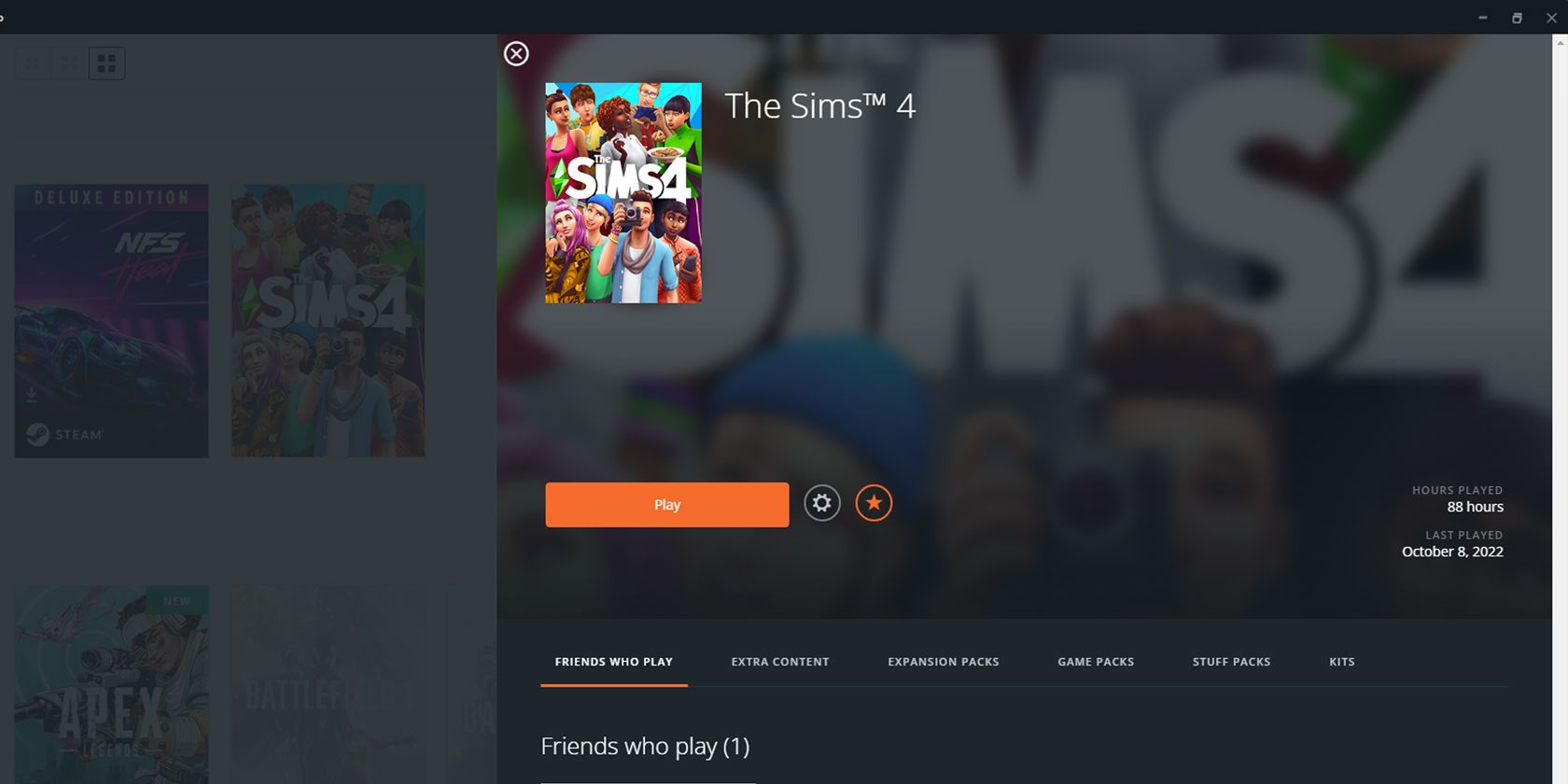 Screenshot of The Sims 4 on Origin