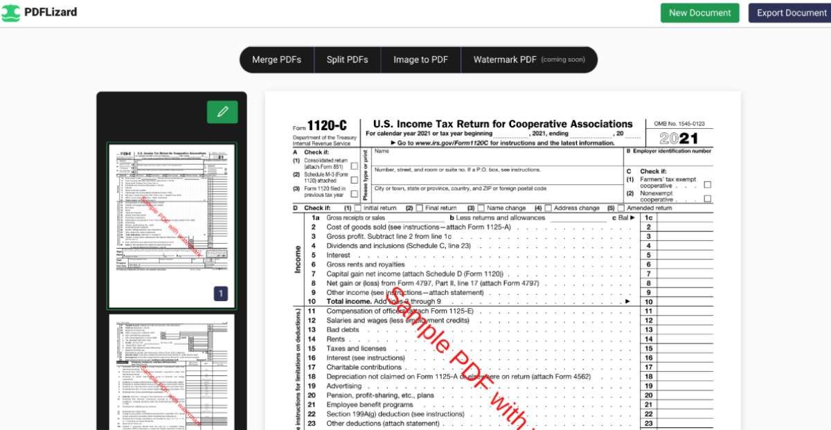 PDF Lizard is the fastest way to split a large PDF file into individual pages