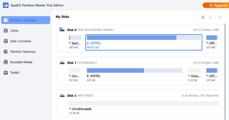 the easeus partition master app