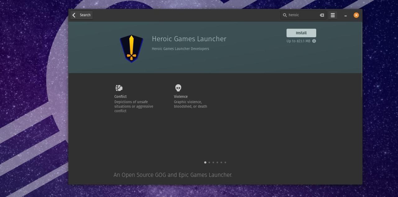 epic and gog installer via software center