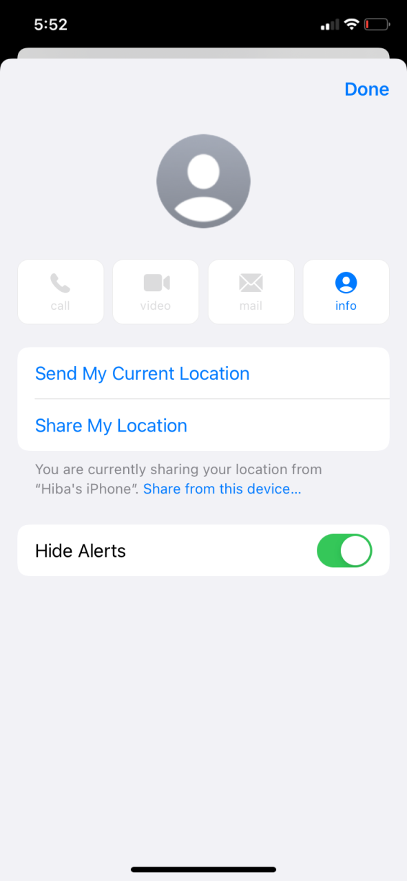 hide alerts toggle