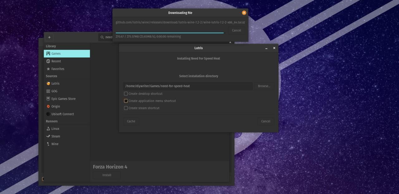 install nfs heat using lutris