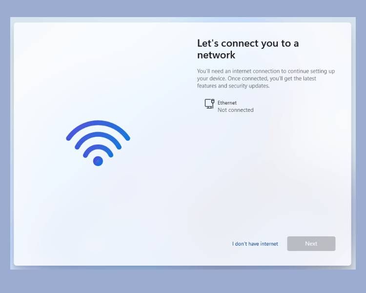 let\'s connect you to network