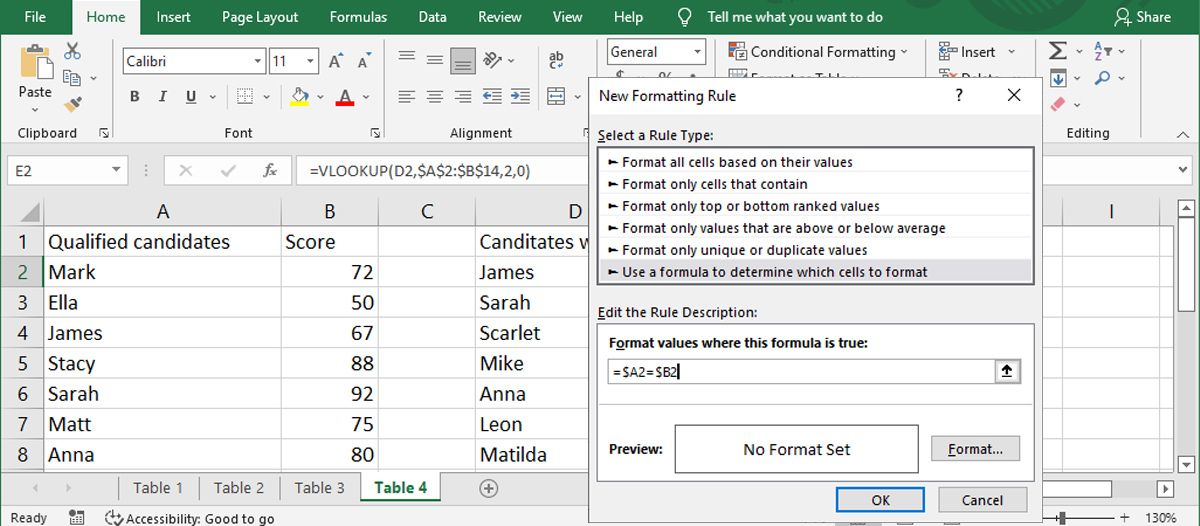 Identifiy identical data in Excel