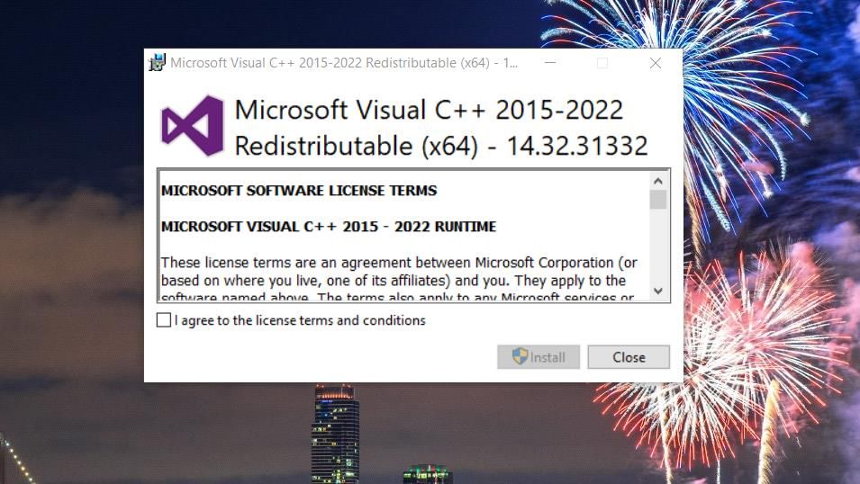 The Microsoft Visual C   2015-2022 Redistributable update tool