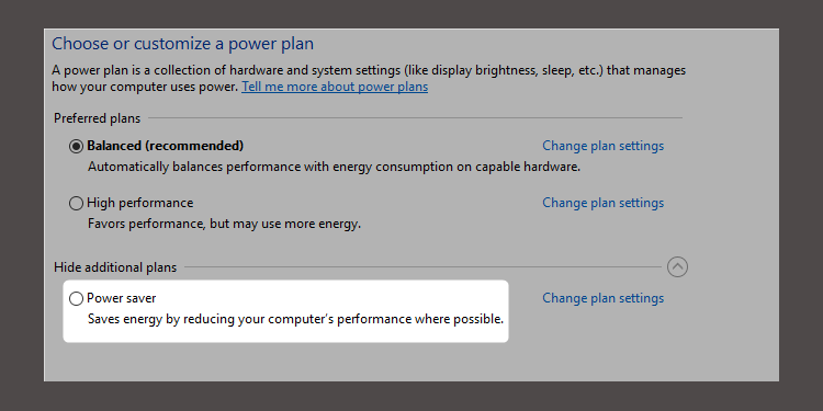 windows 10 power plan high performance