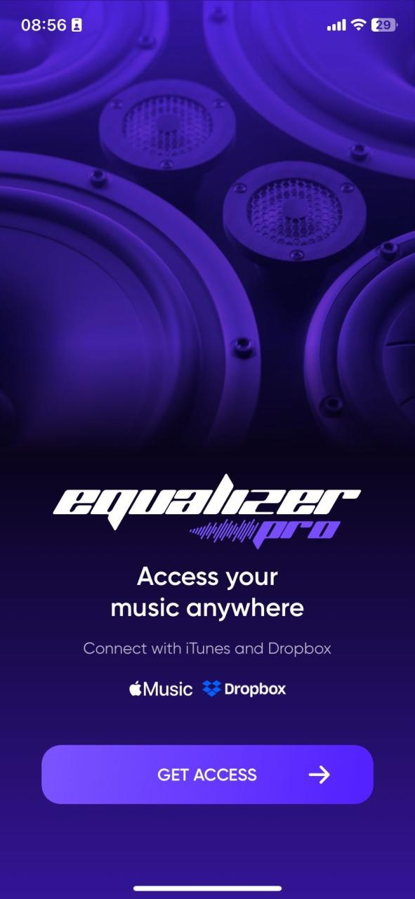 A screenshot of Equalizer Volume Booster app loading screen