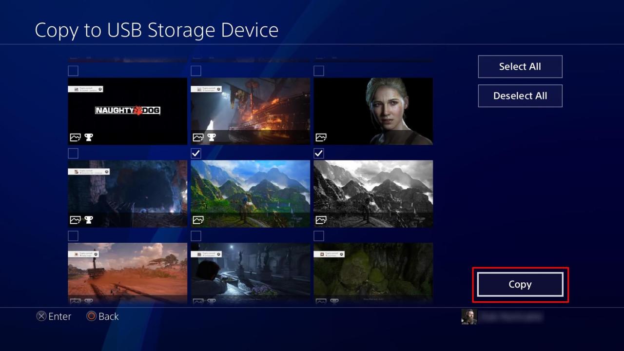 Copying PS4 screenshots to USB