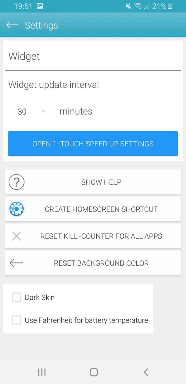 Android Cleaner Apps Droid Optimizer Settings Menu